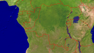 Congo Satellite + Borders 1920x1080